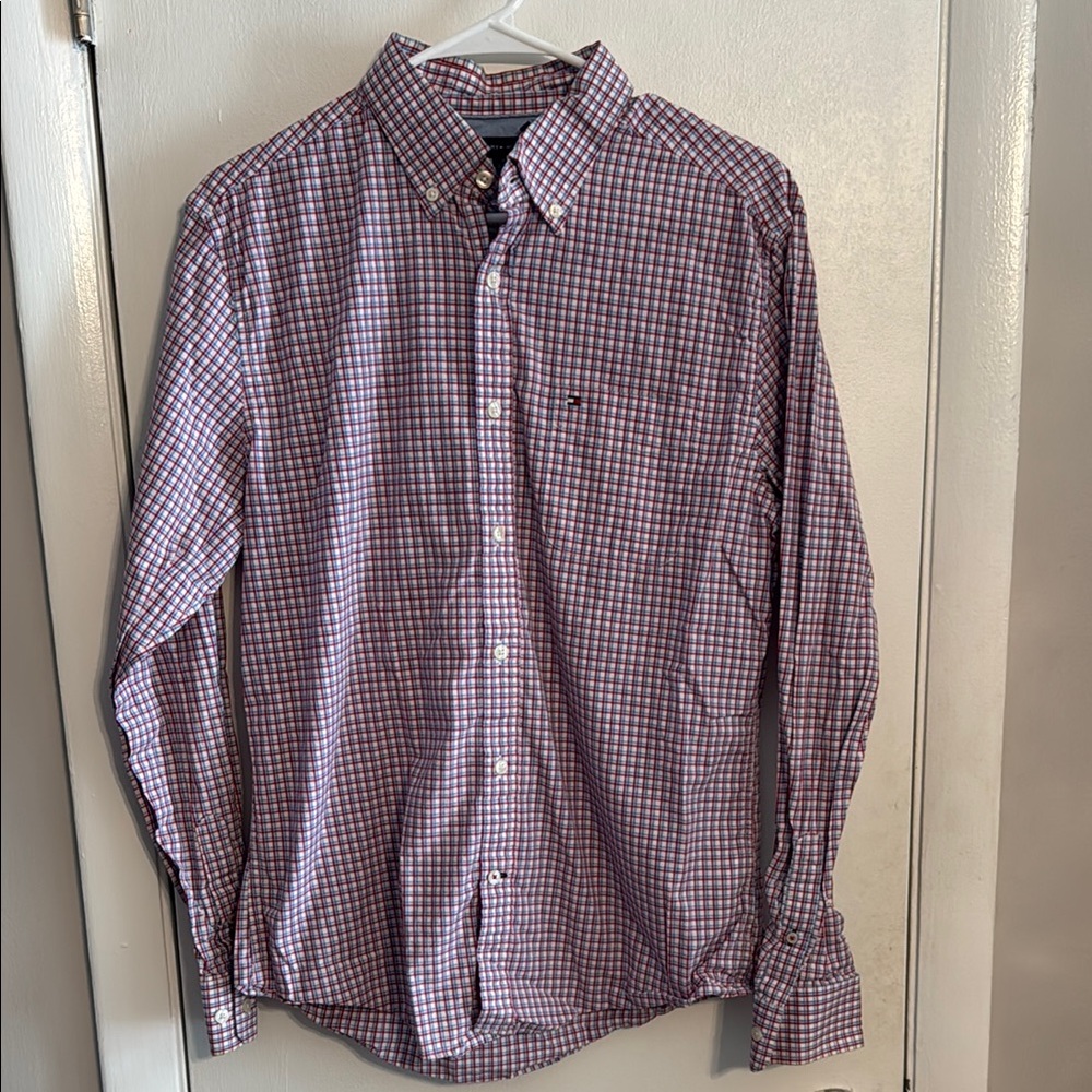 Tommy Hilfiger Red and Blue Checkered Shirt